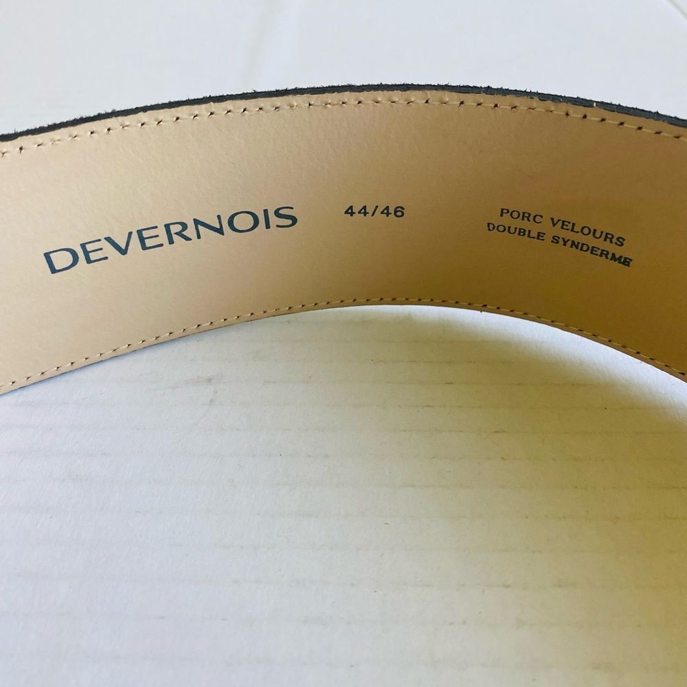 Devernois Suede Embellished Brown Waist Belt Size XL Luxury Boho - Picture 8 of 10